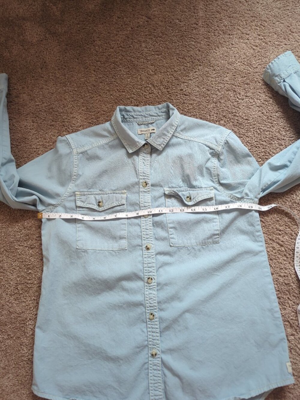 Toad&Co Arroyo Twill Organic Cotton Button Down Shirt Womens Small - Picture 8 of 13
